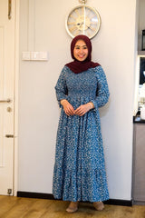 Neha smock one tiered dress #4 Lightblue