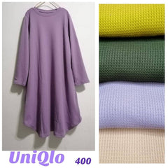 Waffle knit long tunic