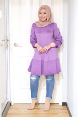 Puff pleated long tunic with cuff sleeve end #2