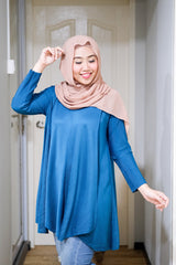 Pleated high neck long tunic #2