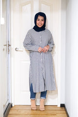 Sasha Stripes oversized long tunic