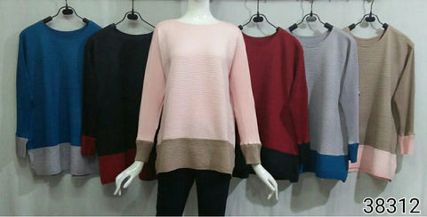 2-colour pleated top