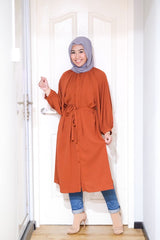 Amyra balloon sleeve oversized long tunic