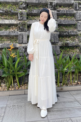 Arianna tiered dress Ivory