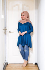 Pleated high neck long tunic #2