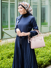 Selena pleated skirt dress Navy