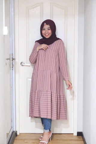 Melly stripes tiered midi tunic #2