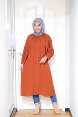 Amyra balloon sleeve oversized long tunic