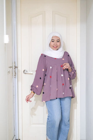 Zahra puff balloon sleeve top