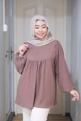 Mila puff balloon sleeve top