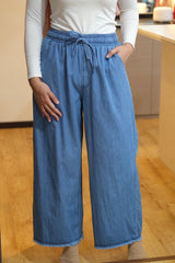 Denim palazzo pants Darkdenim