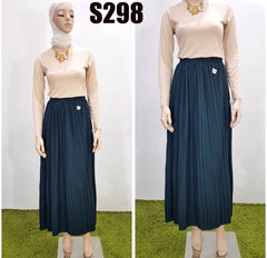 Pleated skirt Darkgreen