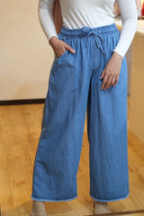 Denim palazzo pants Darkdenim