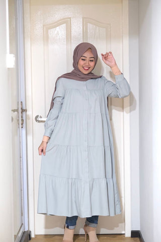 Fariha midi tunic Dustygreen