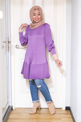 Puff pleated long tunic with cuff sleeve end #2