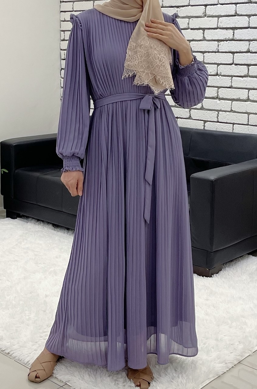 Dakota pleated dress Lavender