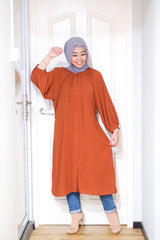 Amyra balloon sleeve oversized long tunic