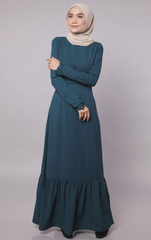 Jacqueline ruffle dress Tealgreen