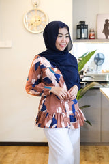 Izzati ruffle top Blue