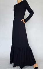 Jacqueline ruffle dress Black