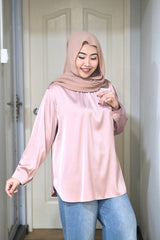 Nora high neck satin top