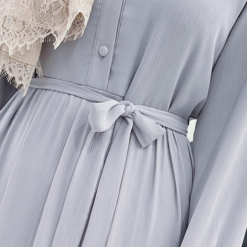 Cassie tiered dress Grey