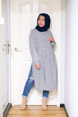 Sasha Stripes oversized long tunic