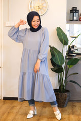 Leena tiered puff midi tunic/dress