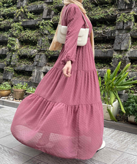 Arianna tiered dress Rosepink