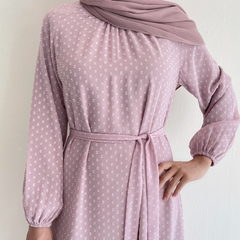 Ameliaa ruffle dress Dustypink