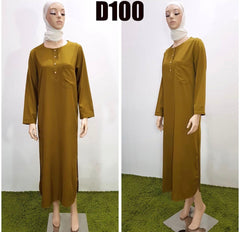 Button split long tunic