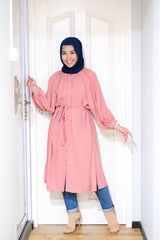 Amyra balloon sleeve oversized long tunic