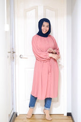 Amyra balloon sleeve oversized long tunic