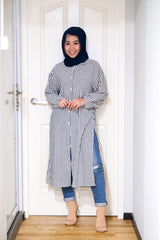 Sasha Stripes oversized long tunic