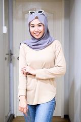 Waffle knit hilow pocket top