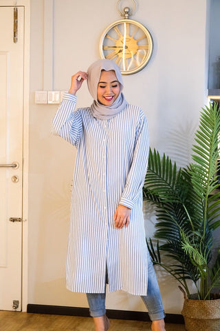 Sasha Stripes oversized long tunic