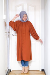 Amyra balloon sleeve oversized long tunic