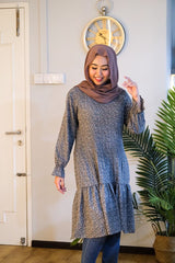 Elfira pleated tunic Black