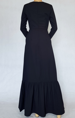 Jacqueline ruffle dress Black