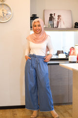 Denim palazzo pants Darkdenim