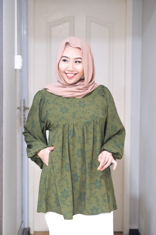 Melati puff balloon sleeve top