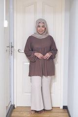 Mila puff balloon sleeve top