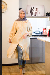 Amyra balloon sleeve oversized long tunic