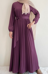 Selena pleated skirt dress Plumpurple