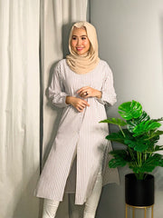 Sasha Stripes oversized long tunic