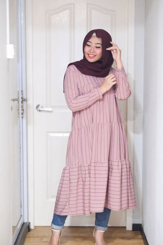 Melly stripes tiered midi tunic #2