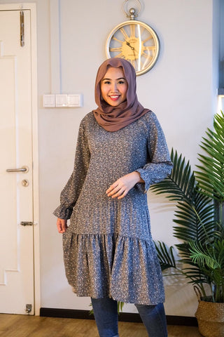 Elfira pleated tunic Black