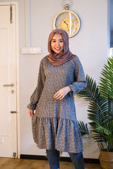 Elfira pleated tunic Black