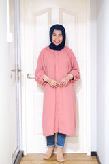 Amyra balloon sleeve oversized long tunic