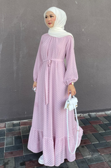 Ameliaa ruffle dress Dustypink